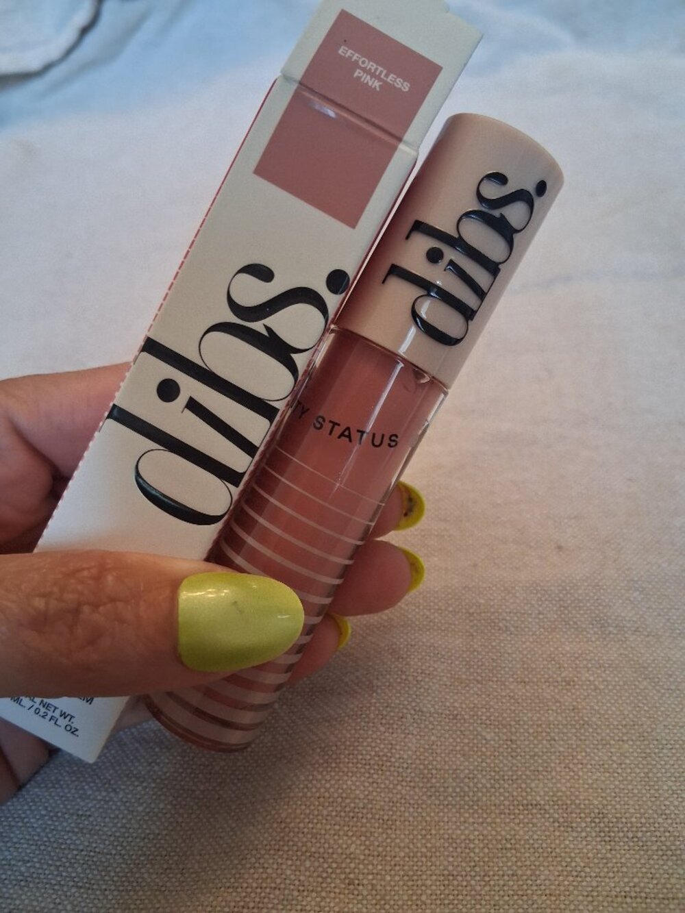 Dibs glossy balm lip effortless pink new